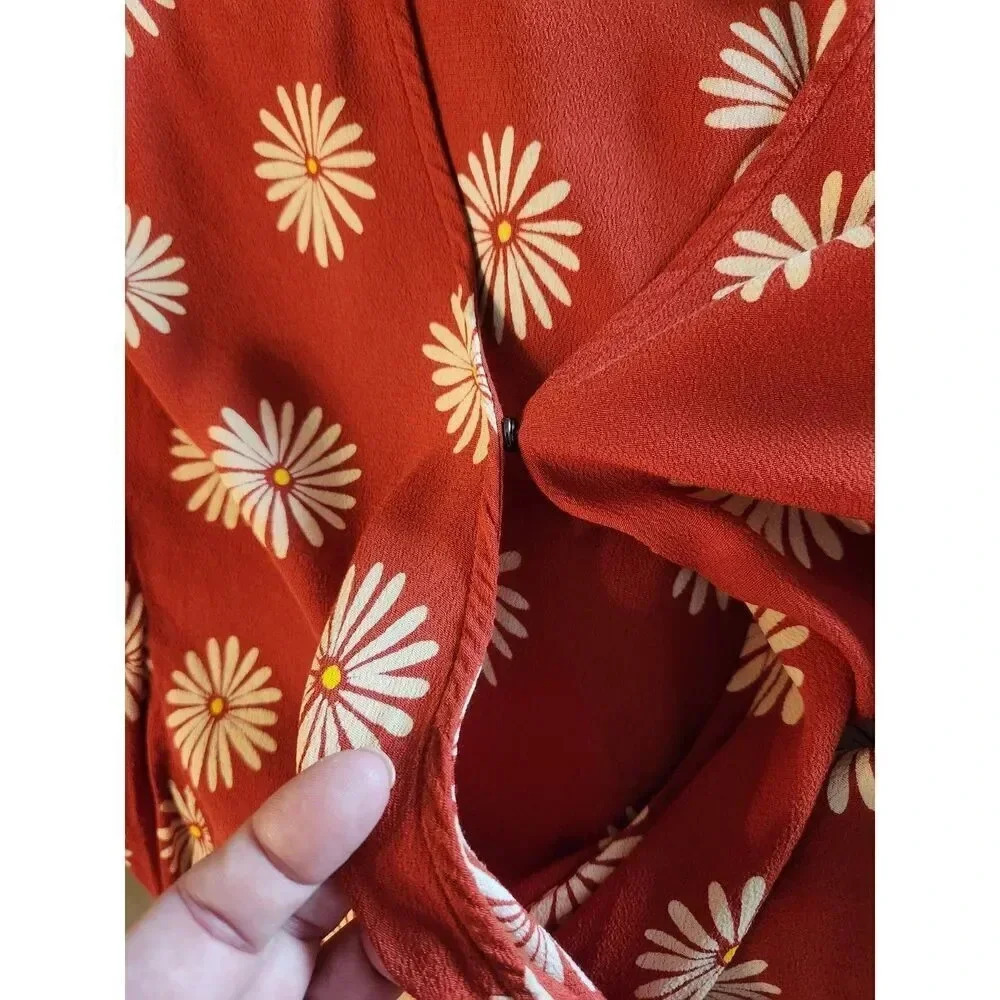 NWOT Madewell Cropped Sash-Tie Wrap Top in Daisy Daydream - Picture 5 of 9
